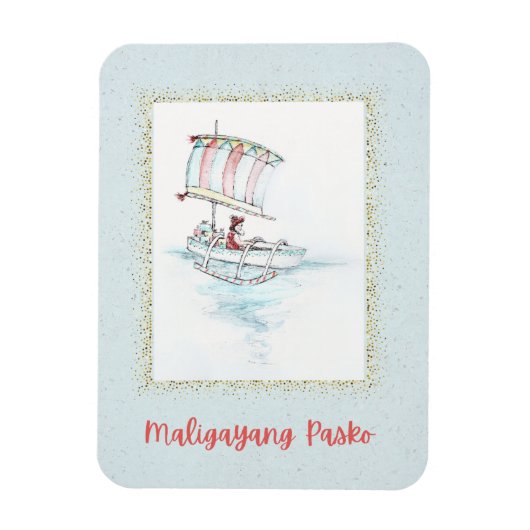 熱帯フィリピンクリスマスヴィンタRefマグネット マグネット (縦)