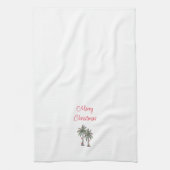 熱帯フェスティバルクリスマスパームツリーズ キッチンタオル (縦)