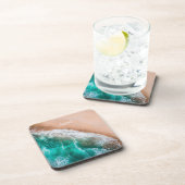 熱帯フェミニンビーチ背景 コースター (右側)