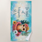 熱帯フクロウはビタミン海ビーチタオルが必要 ビーチタオル (正面)