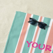 熱帯フラミパーソナライズされたンゴビーチタオル ビーチタオル (インサイチュ)