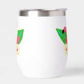 熱帯フラミンゴと花 (左面)