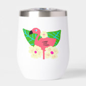 熱帯フラミンゴと花 (正面)