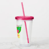 熱帯フラミンゴと花 アクリルタンブラー (左)