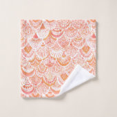 熱帯フラミンゴのやし帆立貝BARBARIAN® バスタオルセット (ウォッシュタオル)