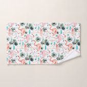 熱帯フラミンゴのやし帆立貝BARBARIAN® バスタオルセット (ハンドタオル)