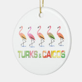 熱帯フラミンゴのトルコ人及びCAICOSの3月 セラミックオーナメント (左)