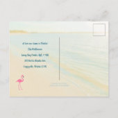 熱帯フラミンゴの友だち新しいアドレスに移動 ポストカード (裏面)