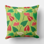 熱帯フラミンゴの花のパターン クッション (裏面)