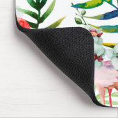 熱帯フラミンゴの芸術 マウスパッド (コーナー)