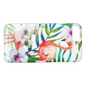 熱帯フラミンゴの芸術 Case-Mate iPhoneケース (裏面(横))