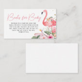 熱帯フラミンゴの赤ちゃんシャワーベビー エンクロージャーカード (正面/裏面)