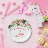 熱帯フラミンゴの赤ちゃんシャワー ペーパープレート (パーティー)