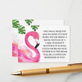 熱帯フラミンゴの鳥の本ベビー依頼 エンクロージャーカード