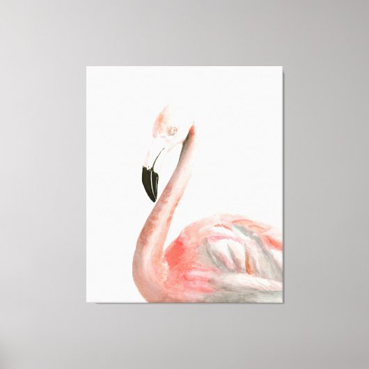 熱帯フラミンゴの鳥 キャンバスプリント (正面)