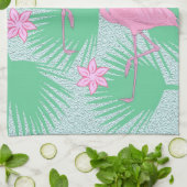 熱帯フラミンゴキッチンタオル キッチンタオル (折り畳み)