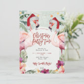熱帯フラミンゴクリスマスパーティの招待状 招待状 (スタンド正面)