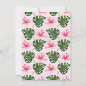 熱帯フラミンゴサンキューカード 招待状 (裏面)