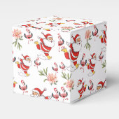 熱帯フラミンゴサンタクリスマスパターン フェイバーボックス (正面サイド)