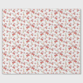 熱帯フラミンゴサンタクリスマスパターン ラッピングペーパー (フラット)