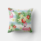 熱帯フラミンゴストライプの模様 クッション (裏面)