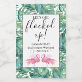 熱帯フラミンゴバチェロレッテワインラベル ワインラベル (シングルラベル)