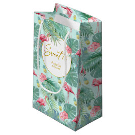 熱帯フラミンゴパターンSweet sixteenID926 スモールペーパーバッグ