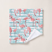 熱帯フラミンゴパラダイス バスタオルセット (ウォッシュタオル)