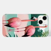 熱帯フラミンゴパラダイス Case-Mate iPhoneケース (裏面 (横))