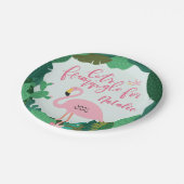 熱帯フラミンゴパーティー ペーパープレート (アングル)