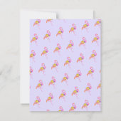 熱帯フラミンゴパープルパーソナライズされた ノートカード (裏面)