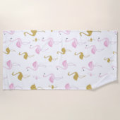 熱帯フラミンゴビーチタオル ビーチタオル (正面)