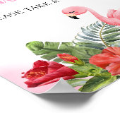 熱帯フラミンゴピンクのベビーは甘いサインである ポスター (角)