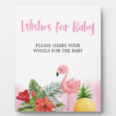 熱帯フラミンゴピンクの願いベビー徴候プラーク フォトプラーク (正面)