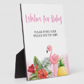 熱帯フラミンゴピンクの願いベビー徴候プラーク フォトプラーク (側面)