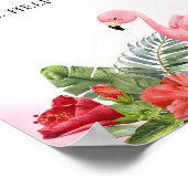 熱帯フラミンゴピンクの食品の兆候 ポスター (角)