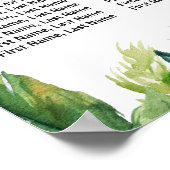 熱帯フラミンゴフローラ結婚の座席表 ポスター (角)