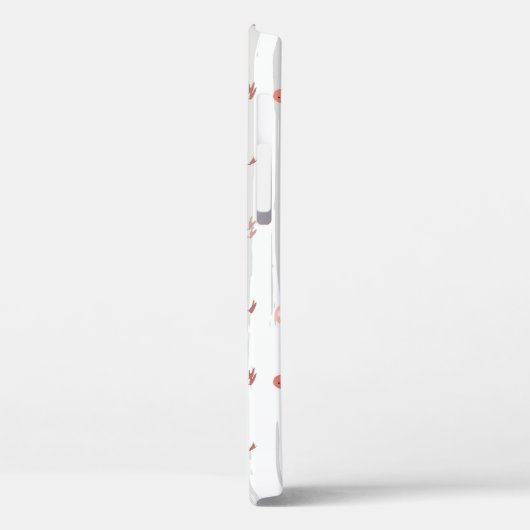 熱帯フラミンゴブルーストライプのパターン Case-Mate iPhoneケース (裏面 / 左)