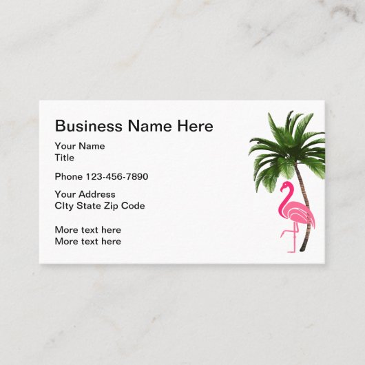 熱帯フラミンゴヤシ 名刺 (正面)