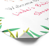 熱帯フラミンゴ三つ子の赤ちゃんシャワーへようこそ ポスター (角)