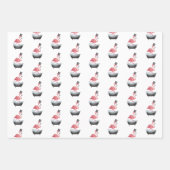 熱帯フラミンゴ模様 ラッピングペーパーシート (正面3)