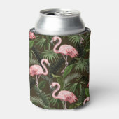 熱帯フラミンゴ模様：ヴィンテージ 缶クーラー (缶正面)