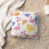 熱帯フラミンゴ水疱 クッション (ブランケット)