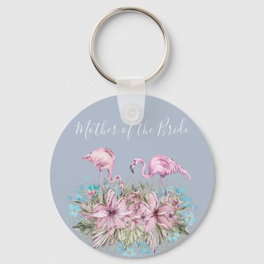 熱帯フラミンゴ結婚スの キーホルダー (正面)