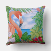 熱帯フラミンゴ クッション (裏面)