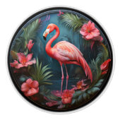 熱帯フラミンゴ セラミックノブ (正面)