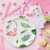 熱帯フラミンゴ ペーパープレート (パーティー)
