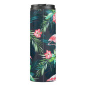 熱帯フラミンゴ：夏の花のパターン タンブラー (裏面)