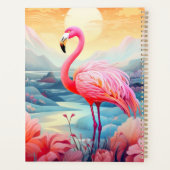熱帯フラミンゴ（花あり）–76280 プランナー手帳 (裏面)