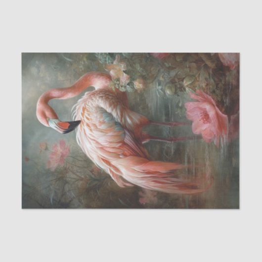 熱帯フラミンゴ 薄葉紙 (正面)